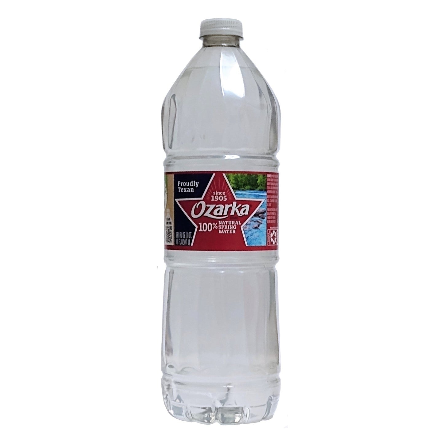 Ozarka 100% Naturally Spring Water 33.8 Fl. Oz., One Bottle, By Ozarka