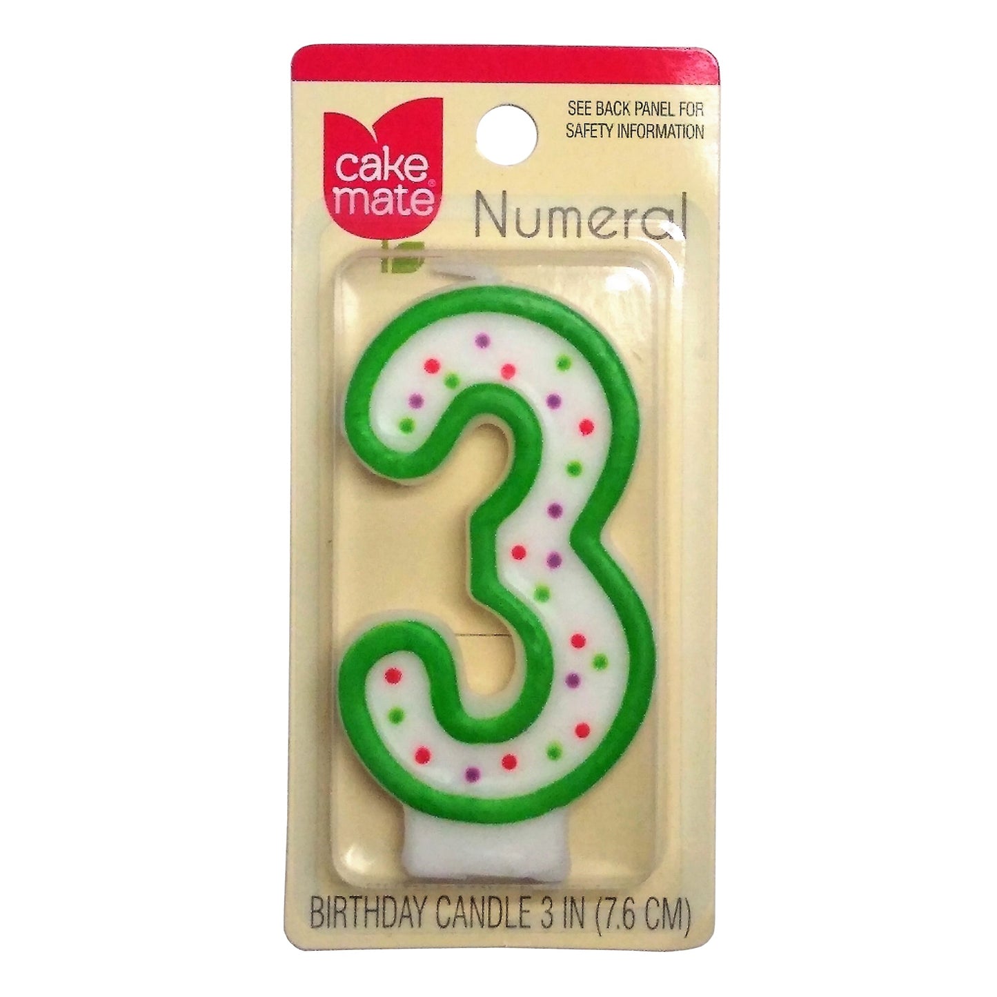 Cake Mate, Birthday Party Candle, Numeral 3, 1 Each, By Signature Brands