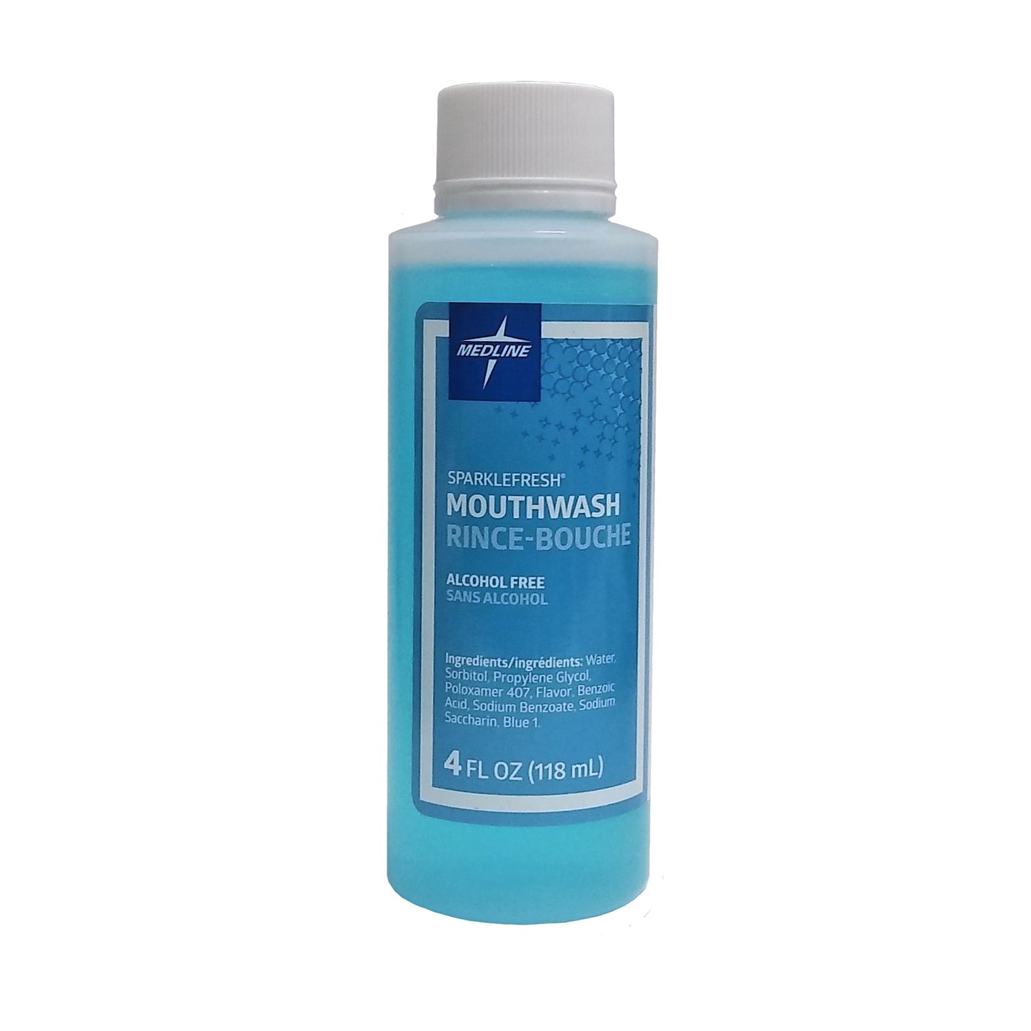 Medline Sparkle Fresh Alcohol Free Mouthwash, 4 Fl. Oz, CTR000413H, 1 Each, By Medline