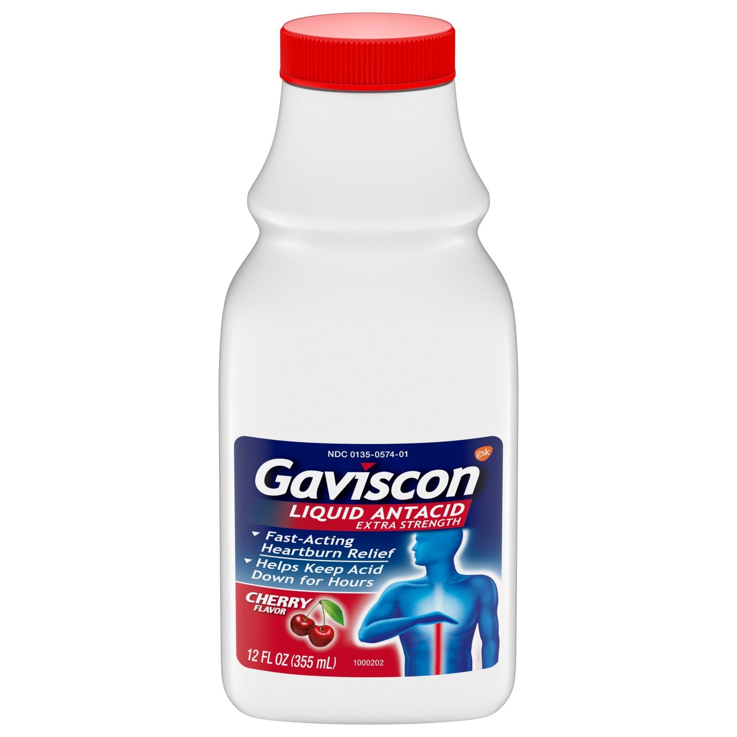 Gaviscon Liquid Antacid, Extra Strength Cherry - 12.0 fl oz