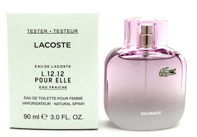 Lacoste L.12.12 Pour Elle Eau Fraiche 3.0 Oz. Edt Spray For Women Tester