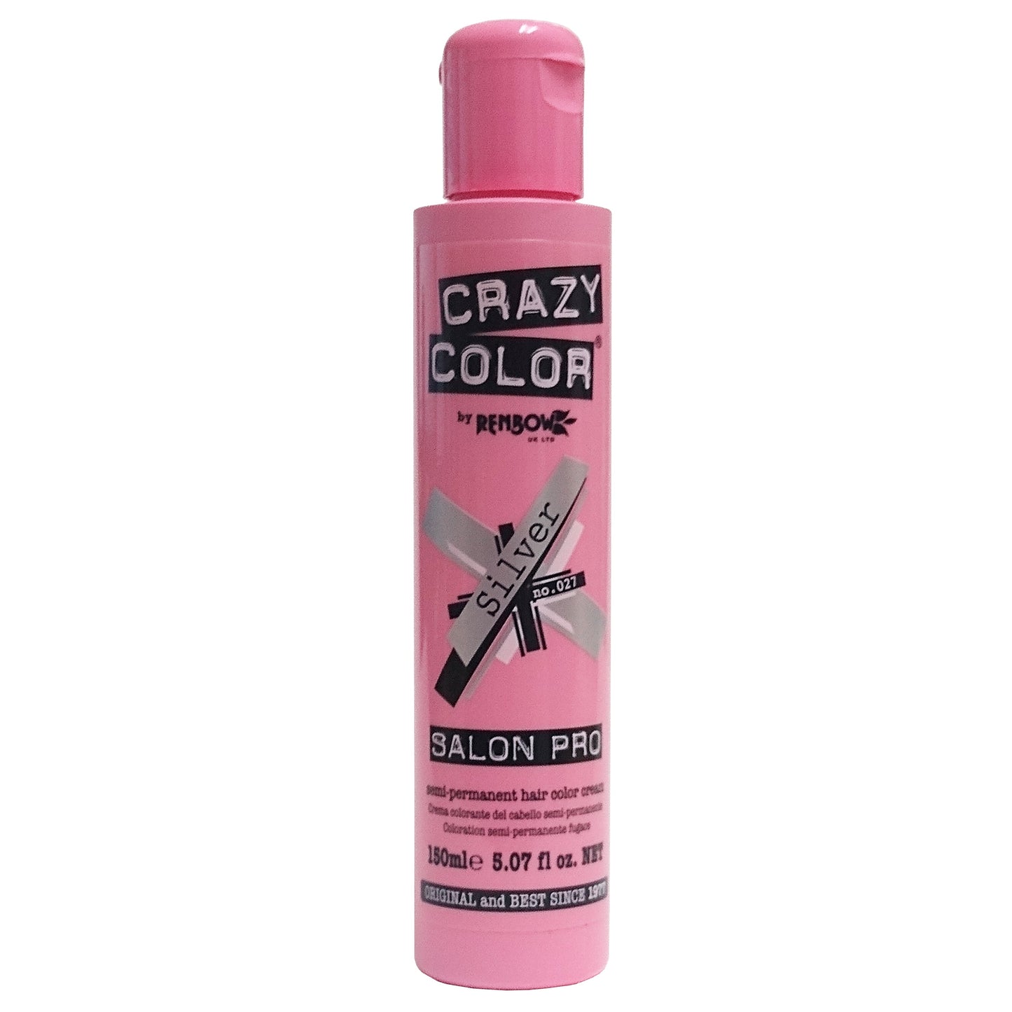 Crazy Color Salon Pro, Silver No. 027, 5.07 fl. oz., 1 Bottle Each, By Renbow Haircare Ltd.