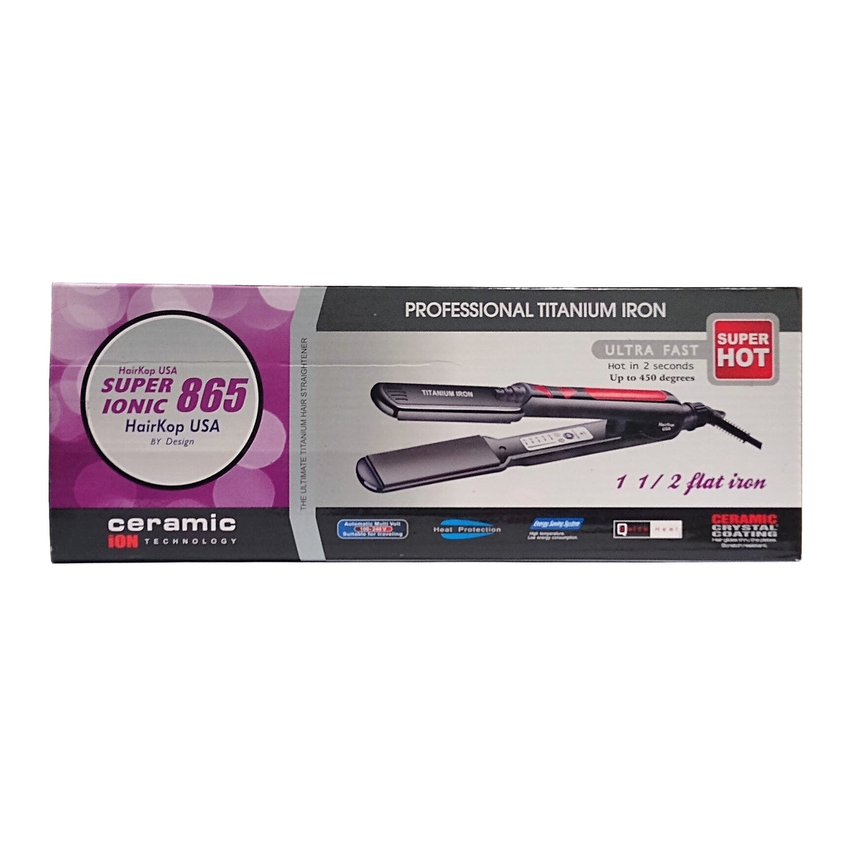 Obliphica Titanium Blake Flat Iron Up To 450 Degrees 1 Inch