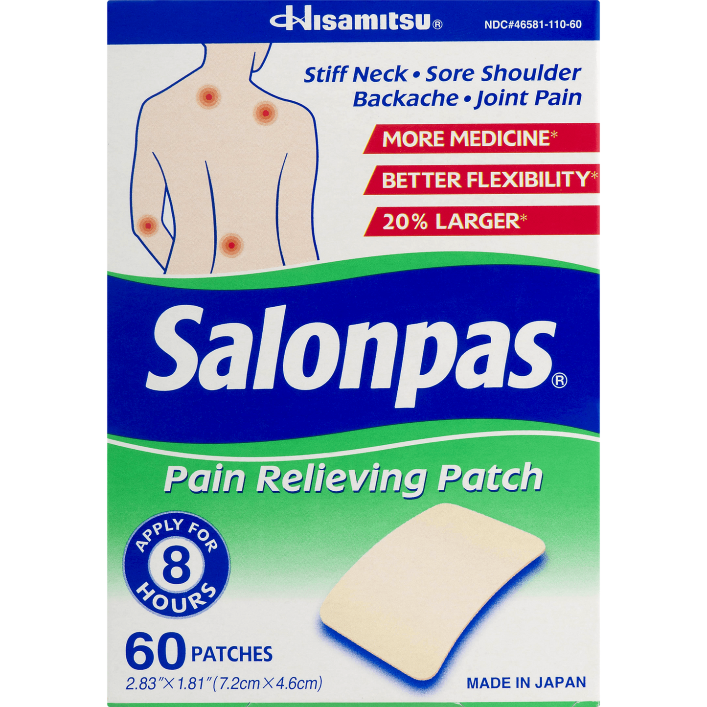 Salonpas Pain Relieving Patch 60ct