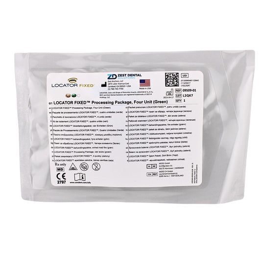 Dental Green Locator Fixed Processing Package, 4 Unit, 1 Pack, Ref# 09509, By Zest Dental Solutions