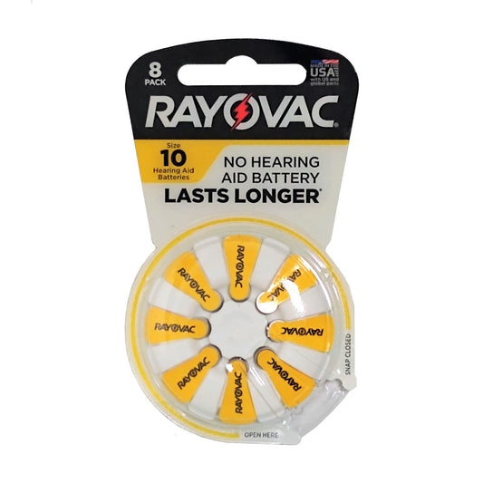 Rayovac Size 10 Hearing Aid Battery 8pk, 1 Pack Each, By Energizer Holdings Inc.
