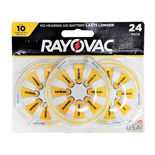 Rayovac Size 10 Hearing Aid Battery 24pk, 1 Pack Each, By Energizer Holdings Inc.