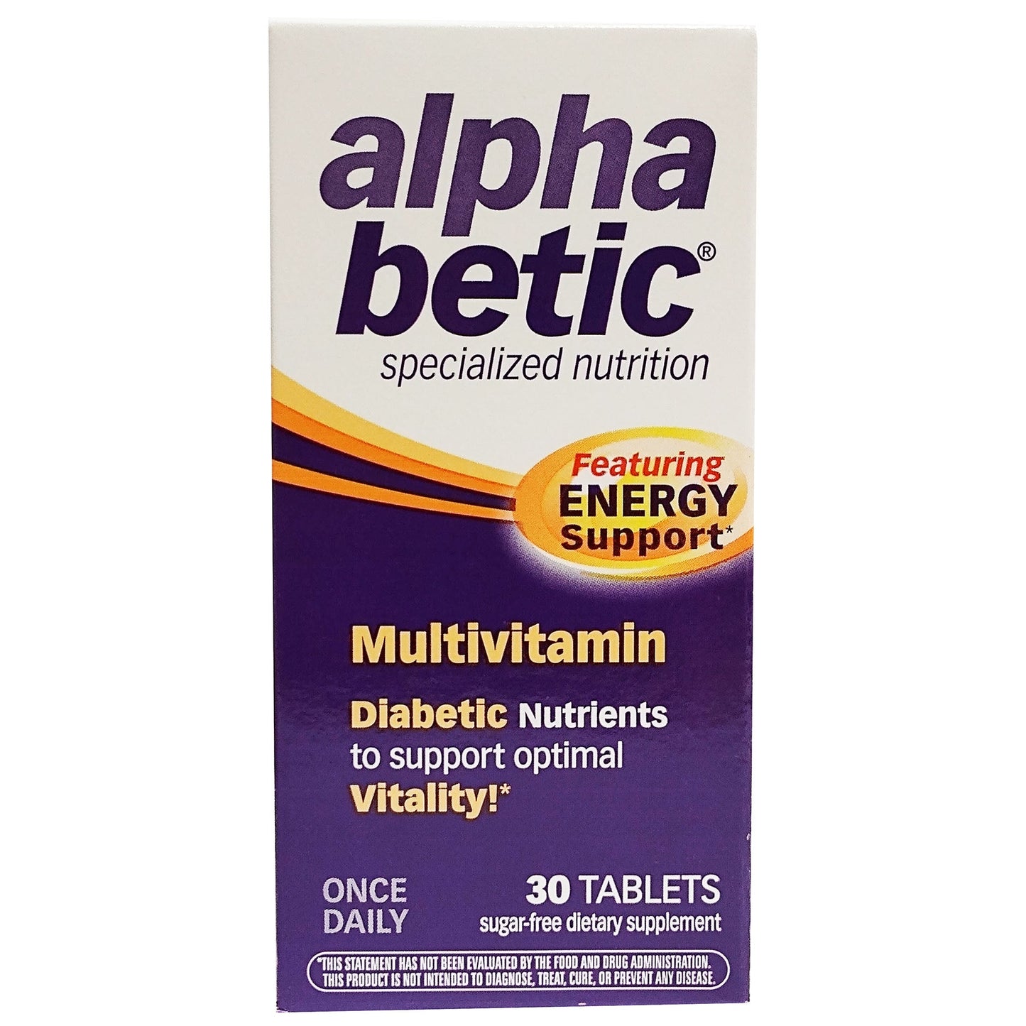 Alpha Betic Multivitamin Energy Support, 30 Ct., 1 Bottle Each, By Enzymatic Therapy Inc.