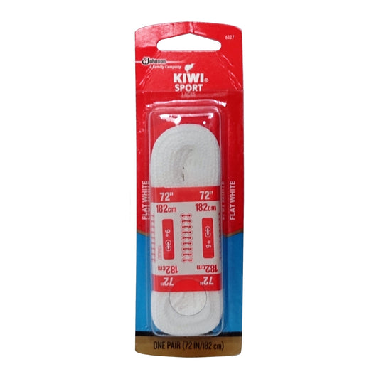 Kiwi White Flat Laces, 72-Inch, 1 Pack, By Johnson & Johnson