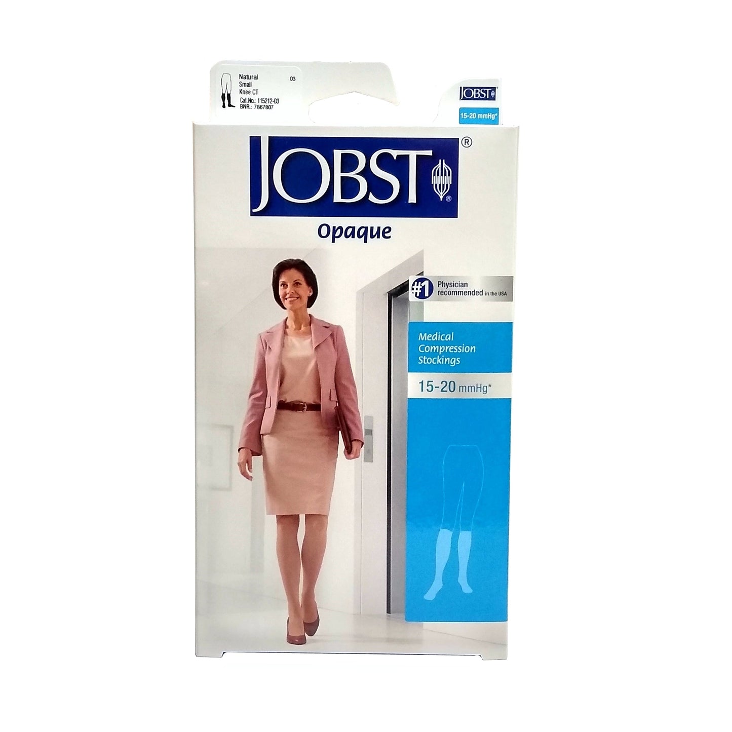 Women's Knee High Compression Support Stockings, Small, Opaque, 15-20 mmHg, 1 Each, By Jobst