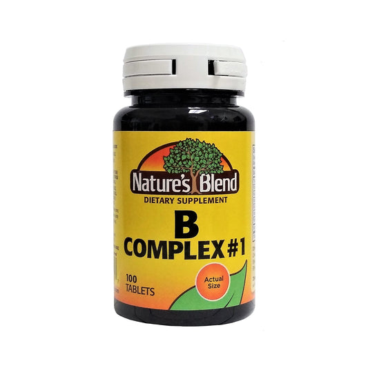 Nature's Blend B Complex #1, 100 Tablets, 1 Bottle Each, By National Vitamin Company