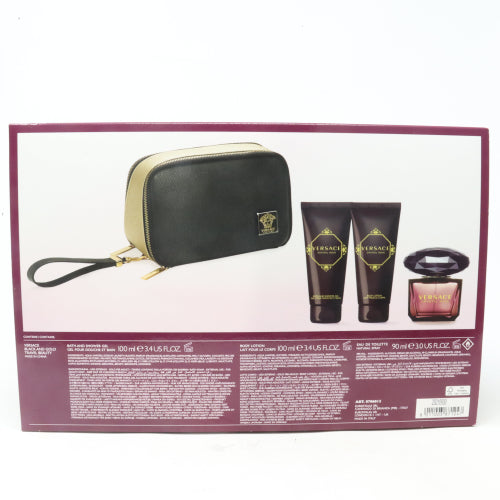 Versace Crystal Noir 4pc Gift Set (W) Edt