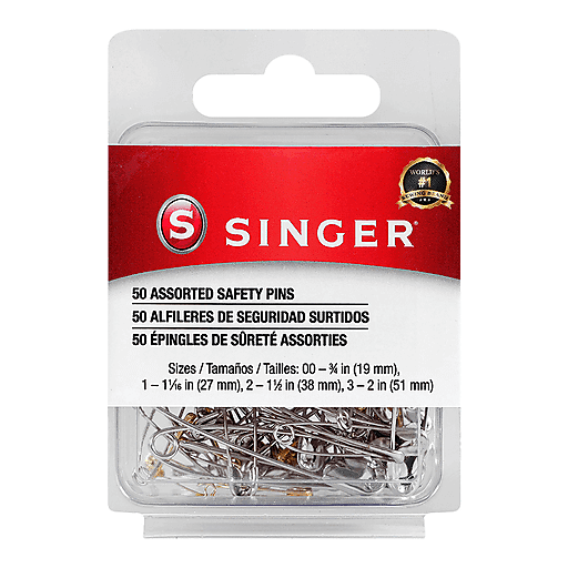 Singer - Pins / Safety Pins - 50 Asst Safety Pins (72/24/3pk/1 Ct)