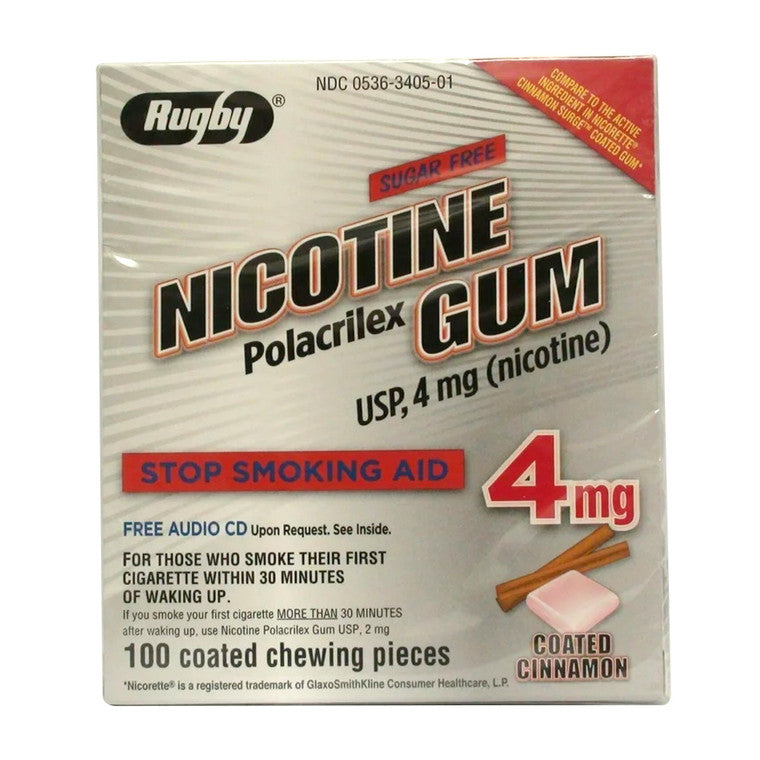 Nicotine Polacrilex Gum (Cinnamon) 4mg Gum 100