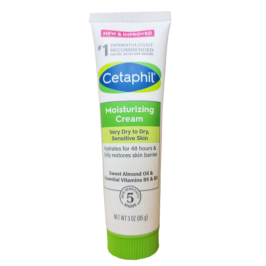 Cetaphil Moisturizing Cream, Very Dry to Dry Sensitive Skin, 3 Oz., 1 Tube Each, By Galderma
