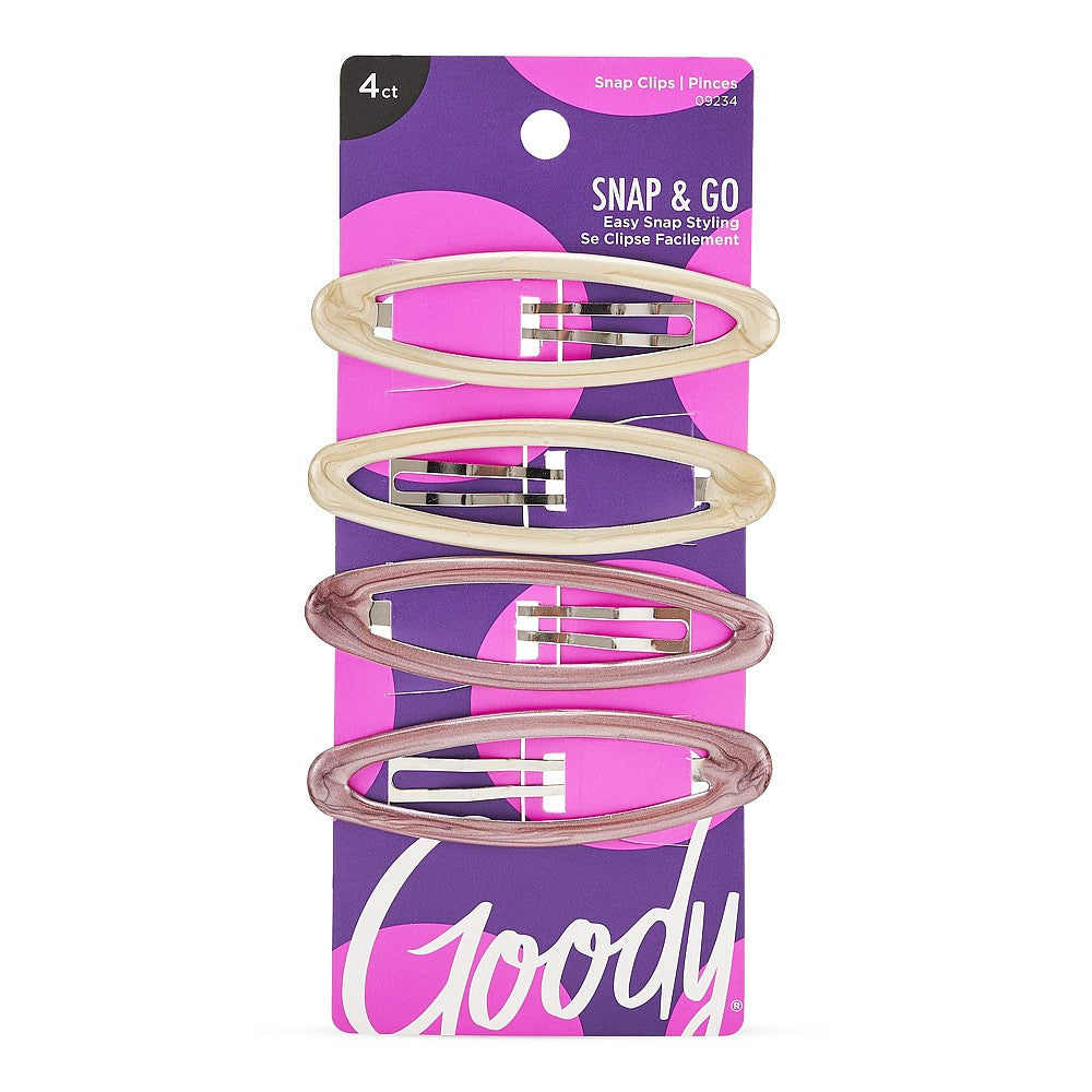 Womens Classic Big Oval Epoxy Contour Clips 4ct