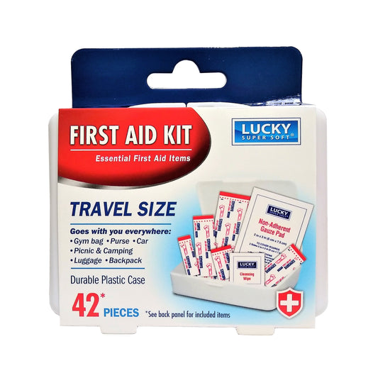 First Aid Kit, Essential First Aid Items, 42 Ct., 1 Kit, By Lucky Super Soft