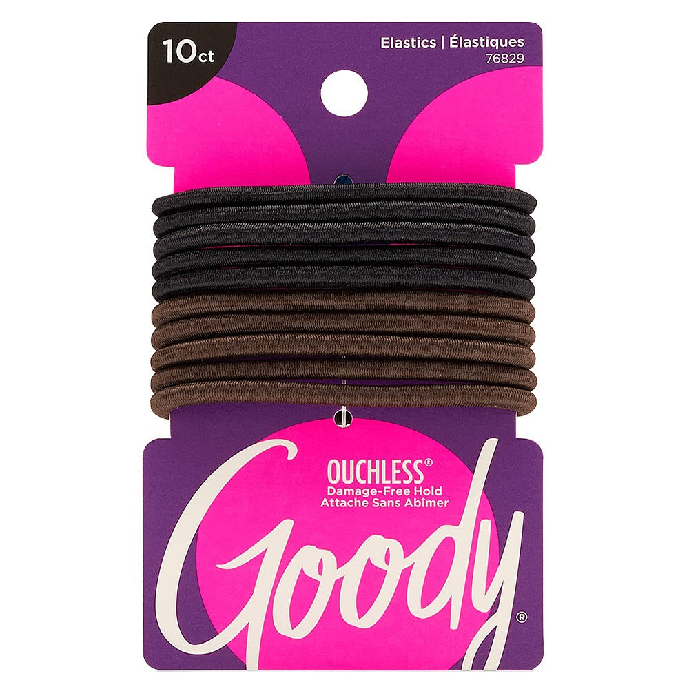 Womens Colour Collection 4mm Braided ElastiColorstay, Black 10ct