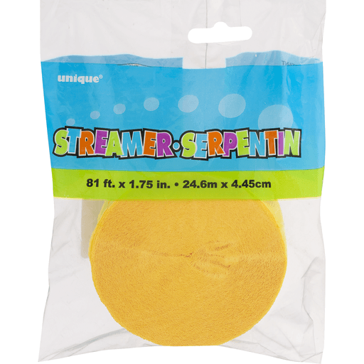 Uni Yellow Streamers