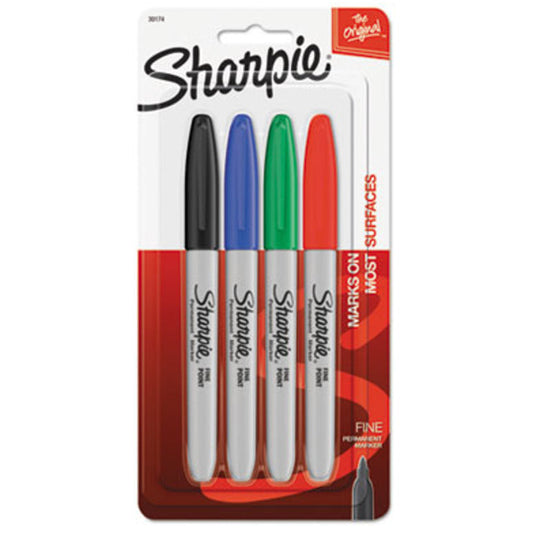 Sanford M Sharpie Fine 4 Clear Set Carded